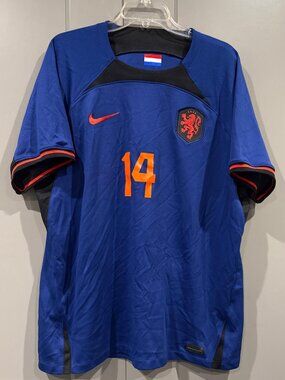 Authentic Netherlands Away Jersey 22/23 Player Edition Match Virgil Holland XL
